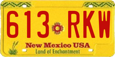 NM license plate 613RKW
