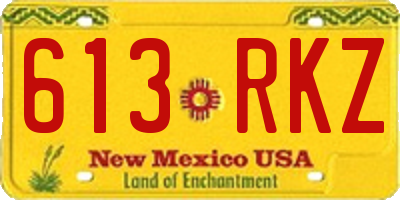 NM license plate 613RKZ