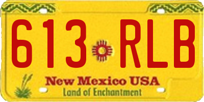 NM license plate 613RLB