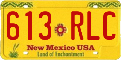 NM license plate 613RLC