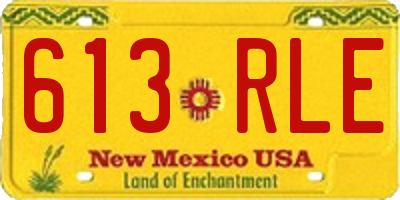 NM license plate 613RLE