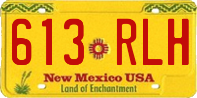 NM license plate 613RLH