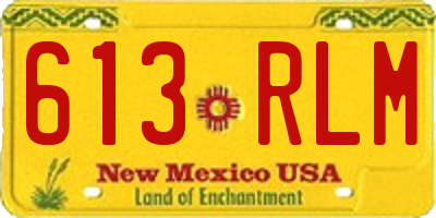 NM license plate 613RLM