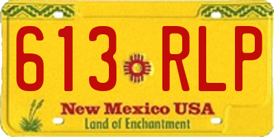 NM license plate 613RLP