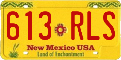NM license plate 613RLS