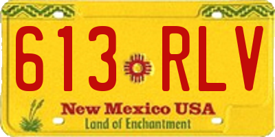 NM license plate 613RLV