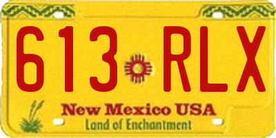 NM license plate 613RLX