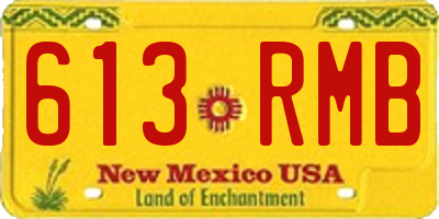 NM license plate 613RMB
