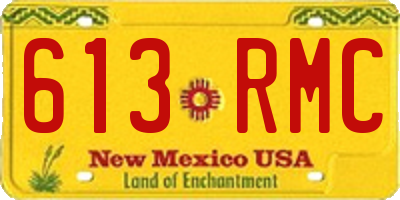 NM license plate 613RMC