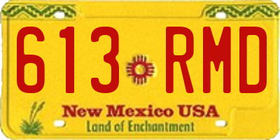 NM license plate 613RMD