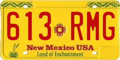 NM license plate 613RMG