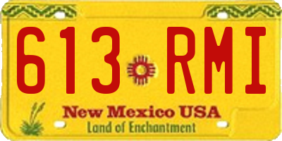 NM license plate 613RMI