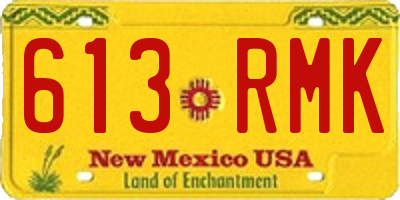 NM license plate 613RMK