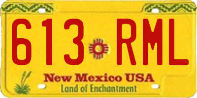 NM license plate 613RML