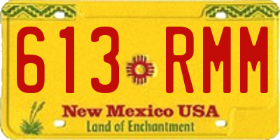 NM license plate 613RMM