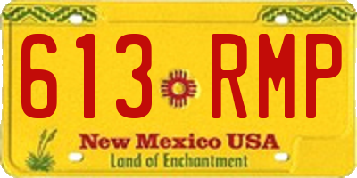 NM license plate 613RMP