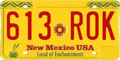 NM license plate 613ROK