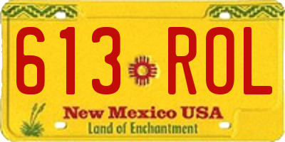 NM license plate 613ROL