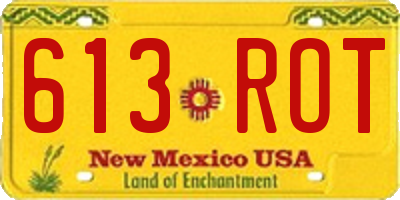 NM license plate 613ROT