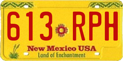 NM license plate 613RPH
