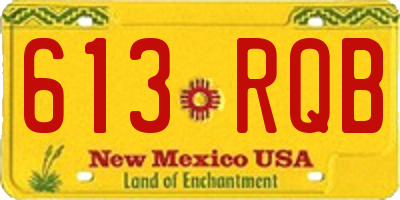 NM license plate 613RQB
