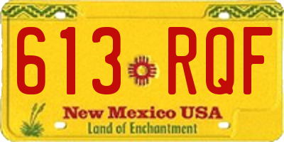 NM license plate 613RQF