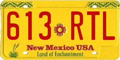 NM license plate 613RTL