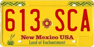NM license plate 613SCA