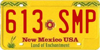 NM license plate 613SMP