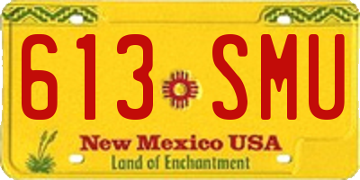NM license plate 613SMU