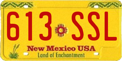 NM license plate 613SSL