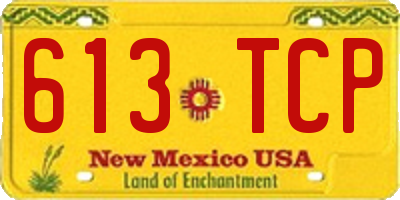 NM license plate 613TCP