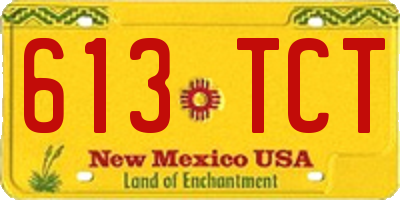 NM license plate 613TCT