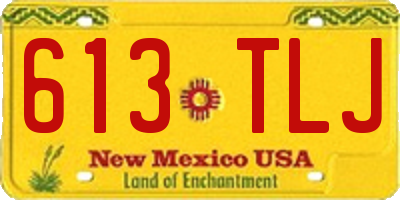 NM license plate 613TLJ