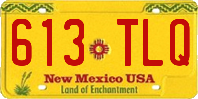 NM license plate 613TLQ