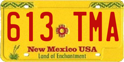 NM license plate 613TMA