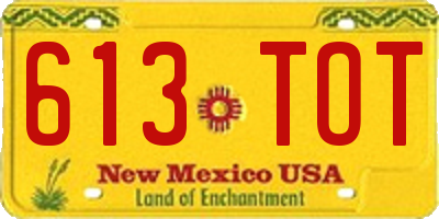 NM license plate 613TOT