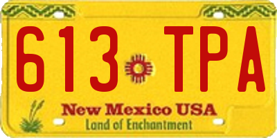 NM license plate 613TPA