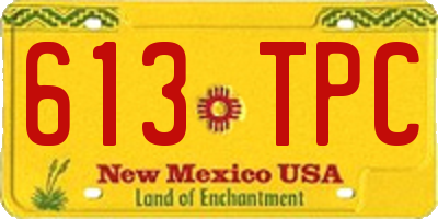 NM license plate 613TPC