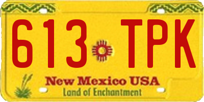 NM license plate 613TPK