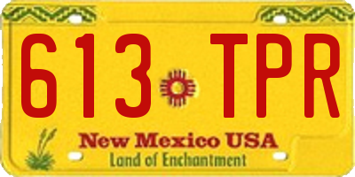 NM license plate 613TPR