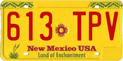 NM license plate 613TPV