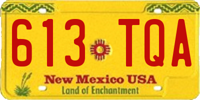 NM license plate 613TQA
