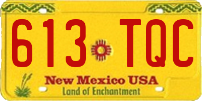 NM license plate 613TQC