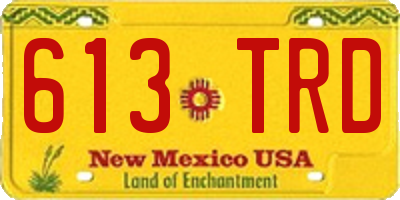 NM license plate 613TRD