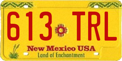 NM license plate 613TRL
