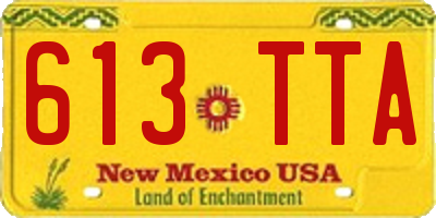 NM license plate 613TTA