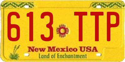 NM license plate 613TTP