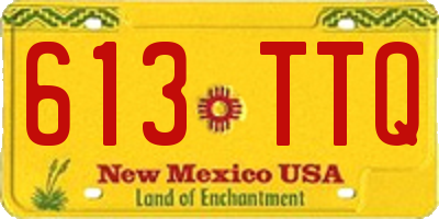 NM license plate 613TTQ