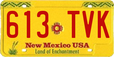 NM license plate 613TVK